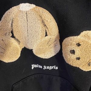 Palm Angels Broken Teddy Bear Hoodie Sweatshirt